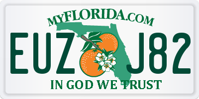 FL license plate EUZJ82