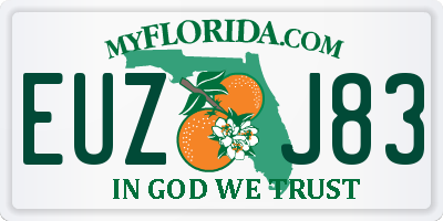 FL license plate EUZJ83