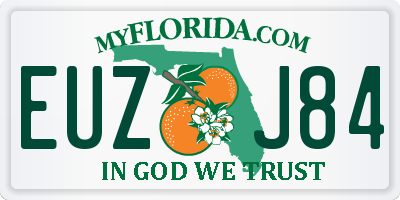 FL license plate EUZJ84