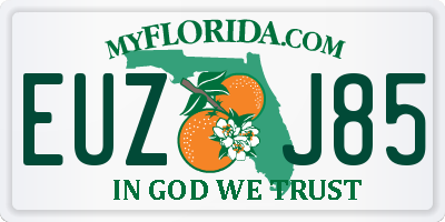 FL license plate EUZJ85