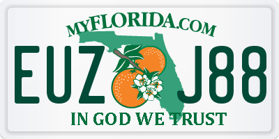 FL license plate EUZJ88