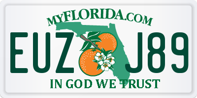 FL license plate EUZJ89