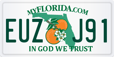 FL license plate EUZJ91