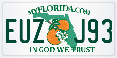 FL license plate EUZJ93