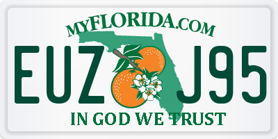 FL license plate EUZJ95