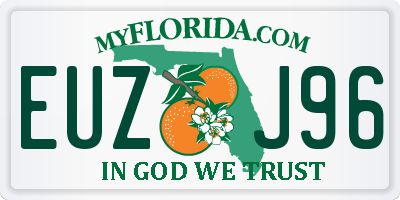 FL license plate EUZJ96