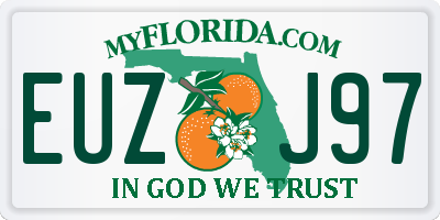 FL license plate EUZJ97