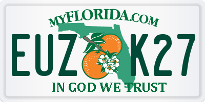 FL license plate EUZK27