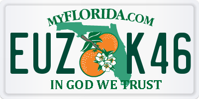 FL license plate EUZK46