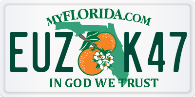 FL license plate EUZK47