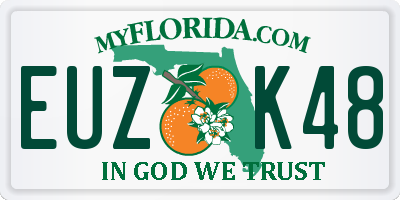 FL license plate EUZK48