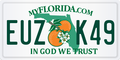 FL license plate EUZK49
