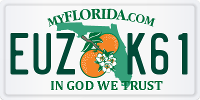 FL license plate EUZK61