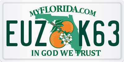 FL license plate EUZK63