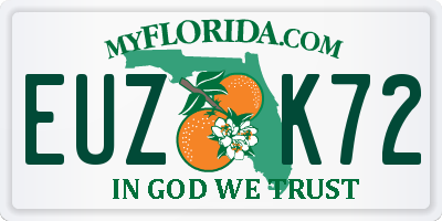FL license plate EUZK72