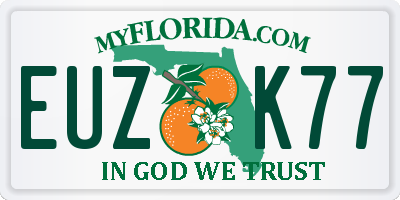 FL license plate EUZK77
