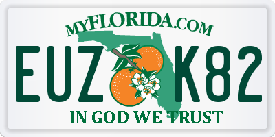 FL license plate EUZK82