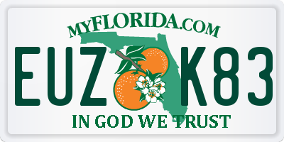 FL license plate EUZK83