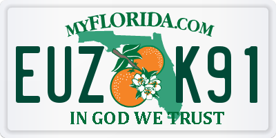 FL license plate EUZK91