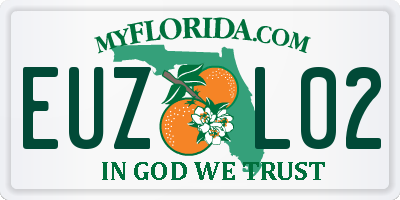 FL license plate EUZL02
