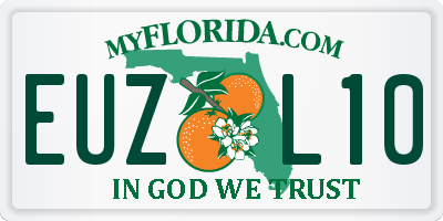 FL license plate EUZL10
