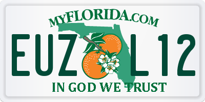 FL license plate EUZL12