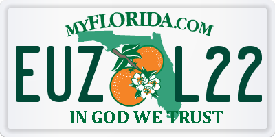 FL license plate EUZL22