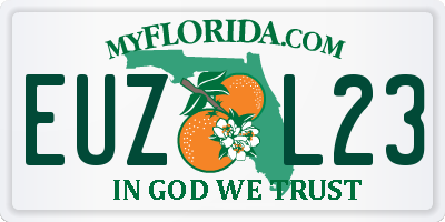 FL license plate EUZL23