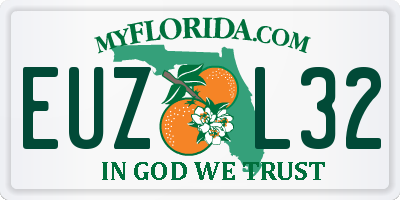 FL license plate EUZL32