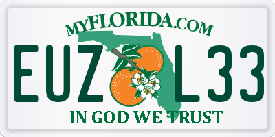 FL license plate EUZL33