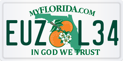 FL license plate EUZL34