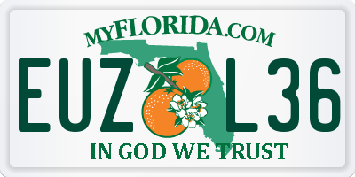 FL license plate EUZL36