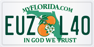 FL license plate EUZL40
