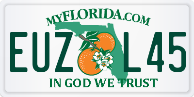 FL license plate EUZL45