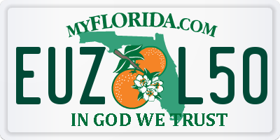FL license plate EUZL50
