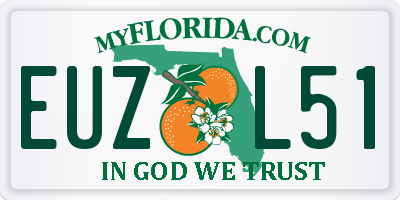FL license plate EUZL51