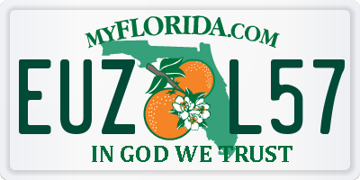 FL license plate EUZL57