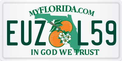 FL license plate EUZL59