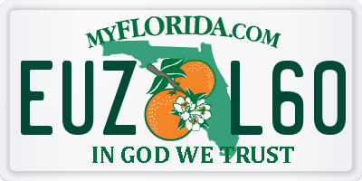 FL license plate EUZL60