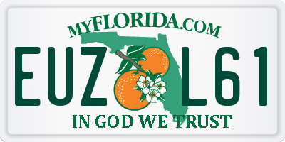FL license plate EUZL61