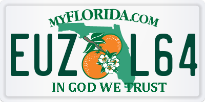 FL license plate EUZL64