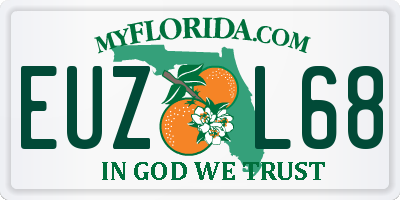 FL license plate EUZL68