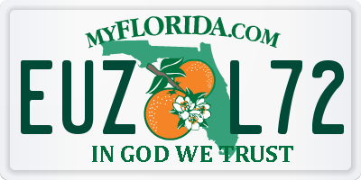 FL license plate EUZL72