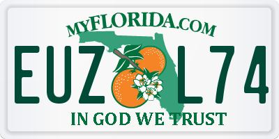 FL license plate EUZL74