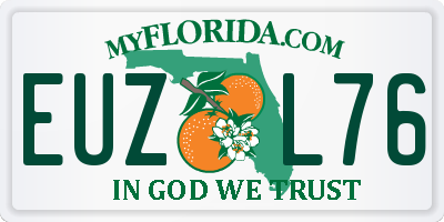 FL license plate EUZL76
