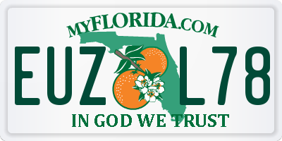 FL license plate EUZL78