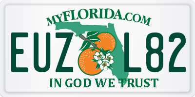 FL license plate EUZL82