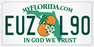FL license plate EUZL90