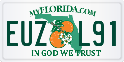 FL license plate EUZL91