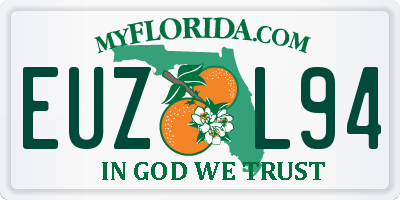 FL license plate EUZL94
